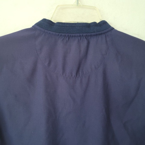 Eddie Bauer Golf Mens V Neck Sleeveless Vest Navy Blue Size Large‎ Windbreaker - Picture 8 of 12